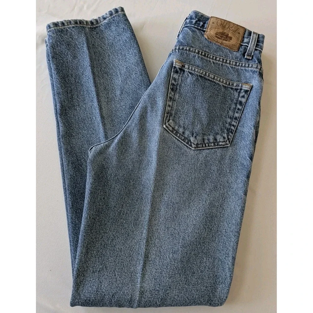 Vtg Old Navy Old Red Jeans Men 30x32 Straight Leg Blue Denim Button Fly 90s Rare
